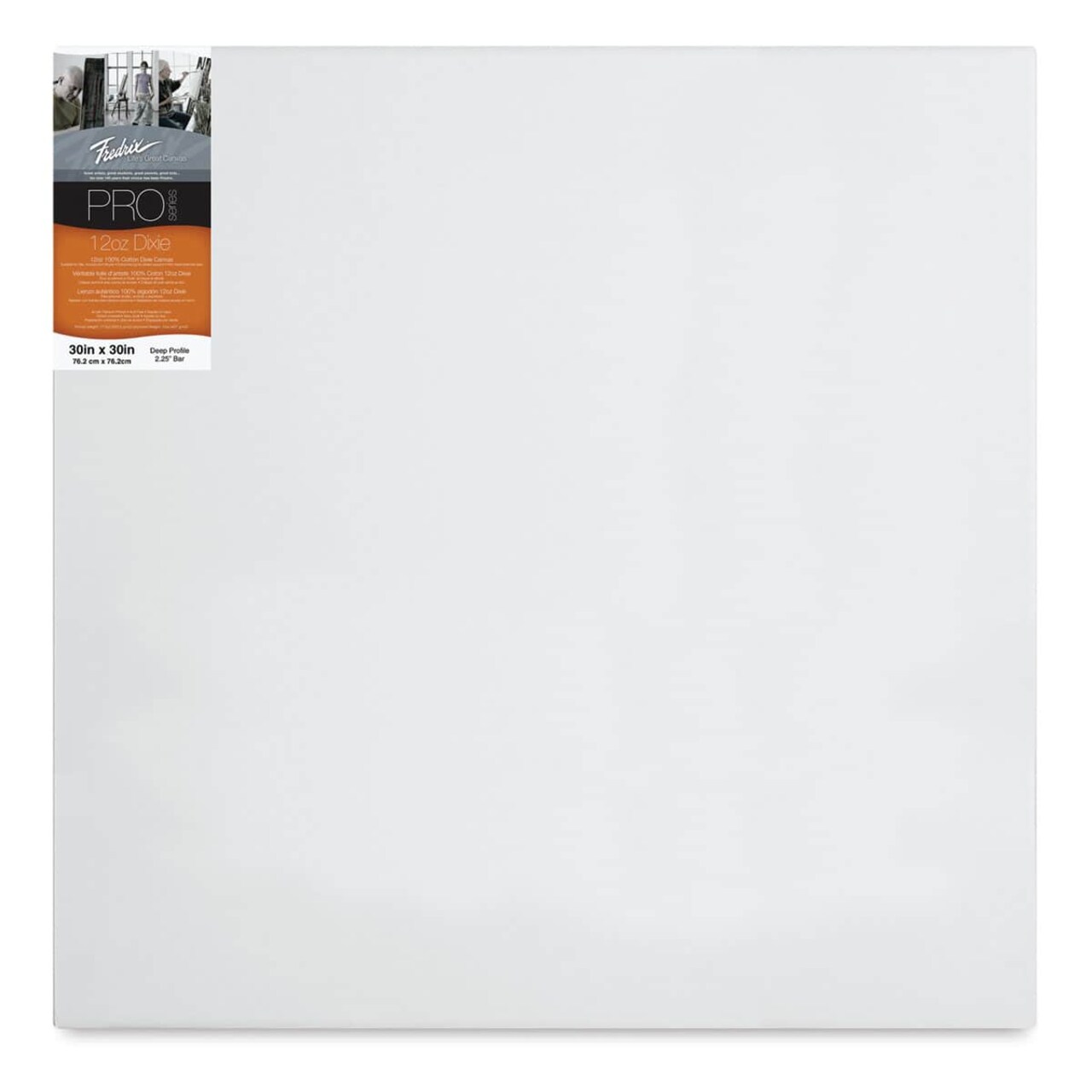 Fredrix Pro Series Dixie Museum Profile Canvas - 30" x 30", 2-1/4" Profile